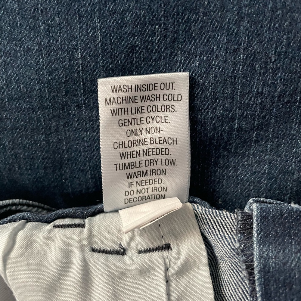 Elle Women's Stretchy Straight Leg Jeans - Dark Blue - Picture 6 of 7